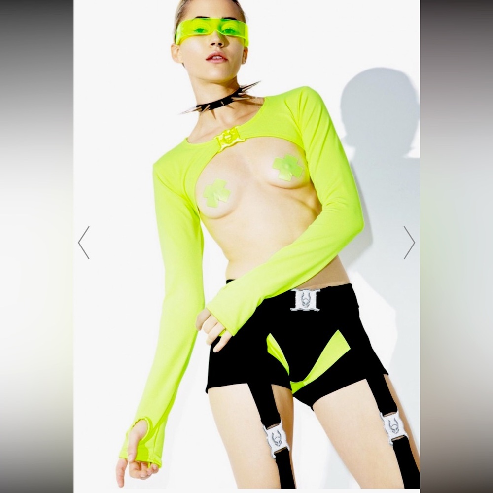 Ciberdog neon yelow shrug with logo on front